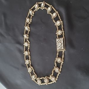 Unique Metal and CZ Belt from Zara